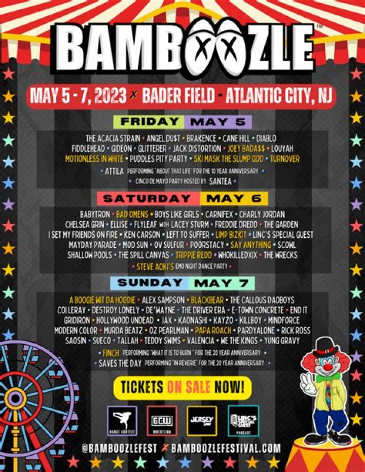 Bamboozle Fest Is On Since Last Fest in 2012 – Announces 2023 Lineup With blackbear, The Driver Era, Limp Bizkit, Trippie Redd, & More