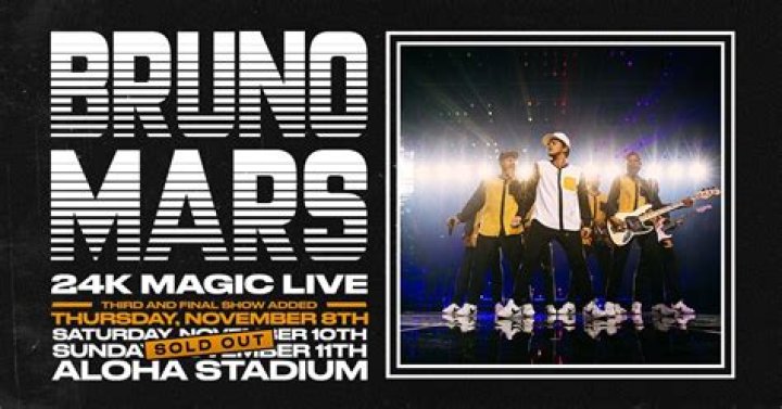 Bruno Mars Adds Historic 3rd Hawaii Show Following 2 Sold-Out Dates At Aloha Stadium