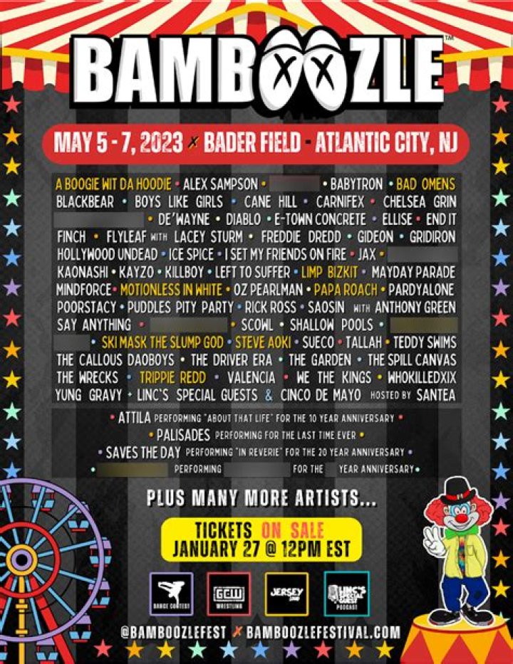 The Bamboozle Festival Returns To New Jersey In 2023 For Its 20 Year Anniversary